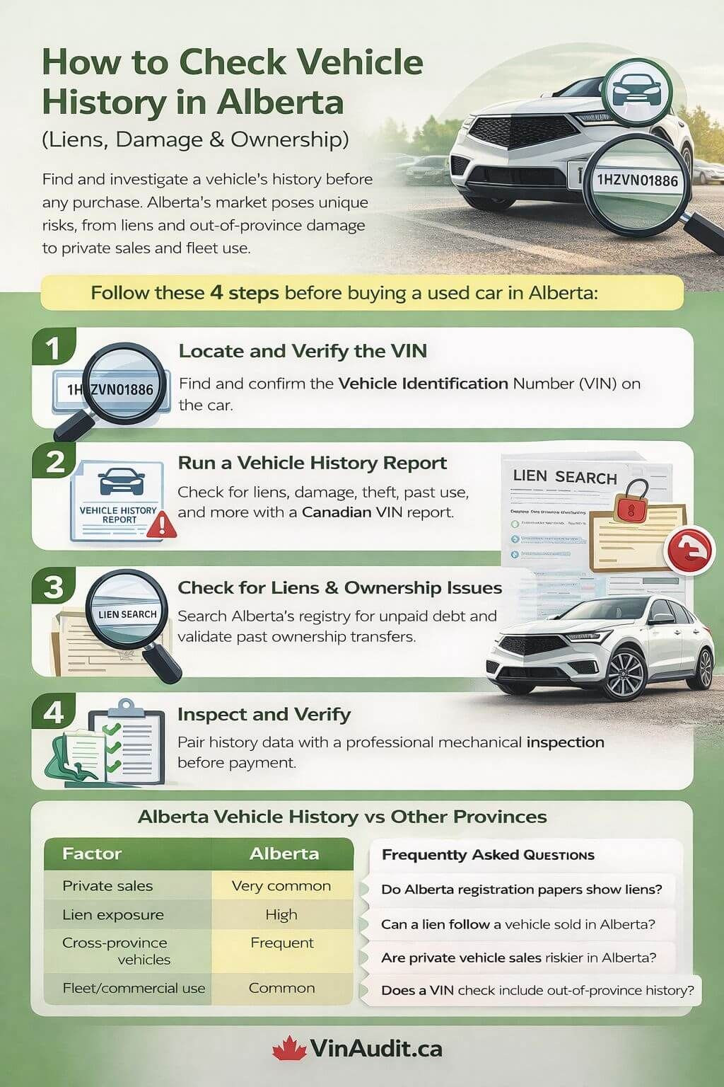 How to check vehicle history in Alberta – liens, damage, ownership